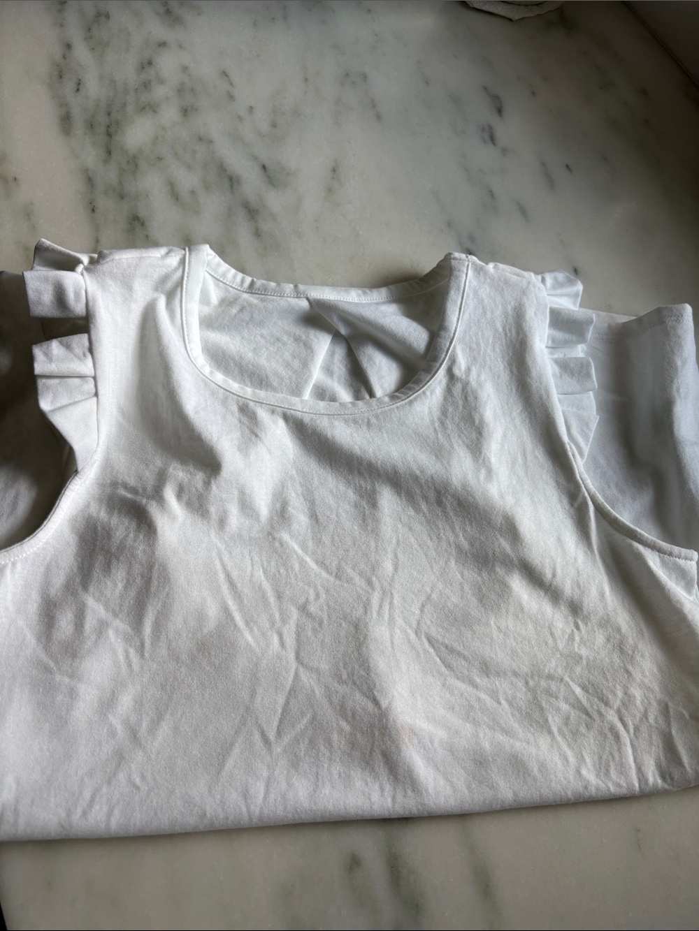 Lilly Pulitzer Luxletic White Ruffle Tank XS